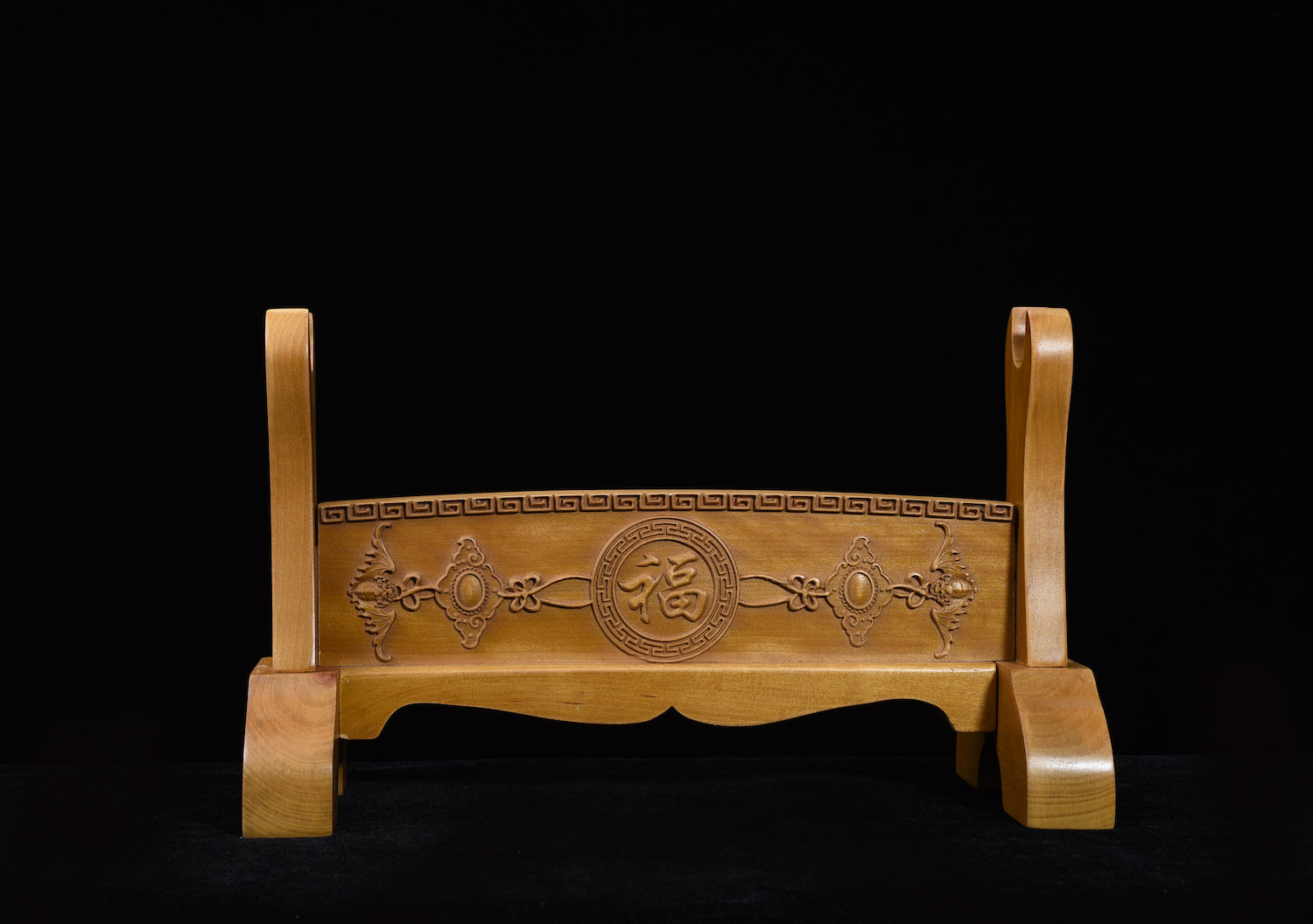 Brown Fortune Solid Wood Single Tier Katana Stand