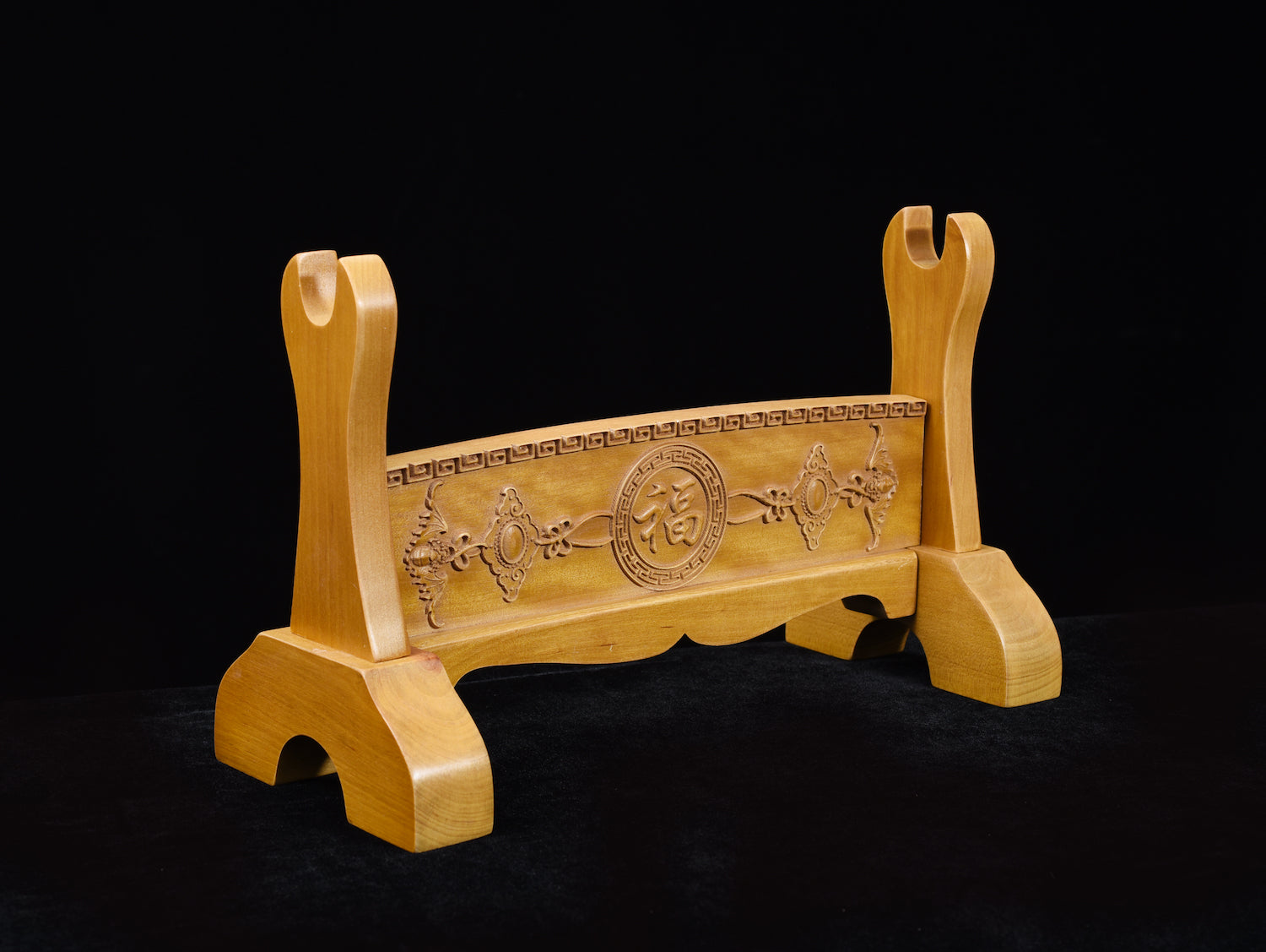 Brown Fortune Solid Wood Single Tier Katana Stand