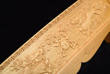 Brown Double Kirin Solid Wood 2 Tier Katana Stand