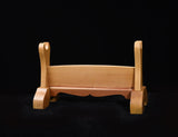 Brown Double Koi Solid Wood Single Tier Katana Stand