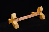 Brown Double Koi Solid Wood Single Tier Katana Stand