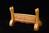 Brown Double Koi Solid Wood Single Tier Katana Stand