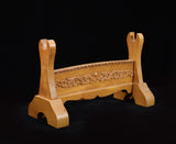 Brown Chasing Dragons Solid Wood Single Tier Katana Stand