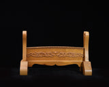 Brown Chasing Dragons Solid Wood Single Tier Katana Stand