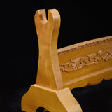 Brown Chasing Dragons Solid Wood Single Tier Katana Stand