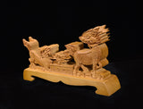 Brown Climbing Kirin Solid Wood Single Tier Katana Stand