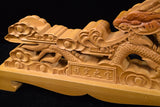 Brown Air Dragon Solid Wood Single Tier Katana Stand