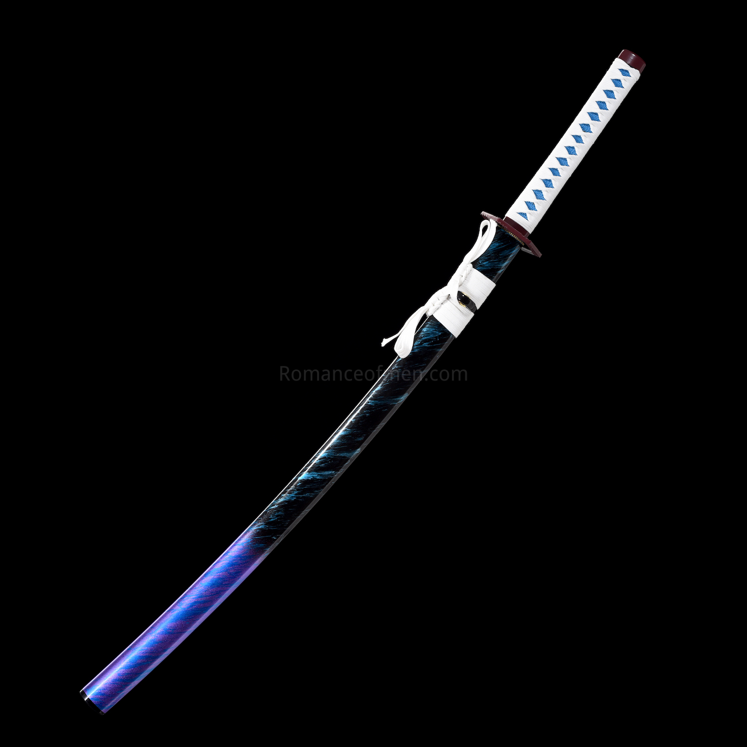 The Giyuu Tomioka Handmade Katana Clay Tempered T10 Steel From Demon Slayer