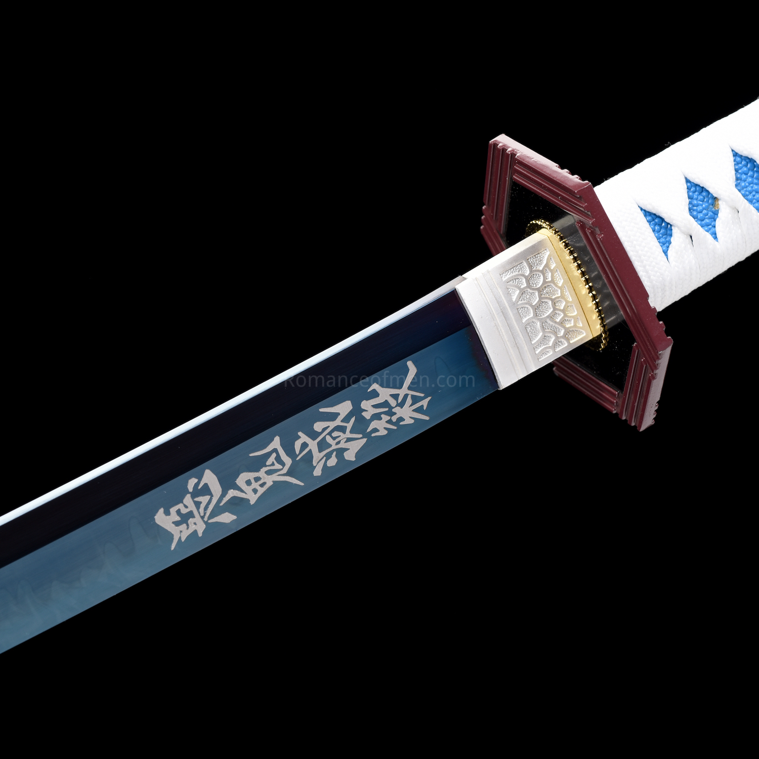 The Giyuu Tomioka Handmade Katana Clay Tempered T10 Steel From Demon Slayer