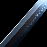 The Giyuu Tomioka Handmade Katana Clay Tempered T10 Steel From Demon Slayer