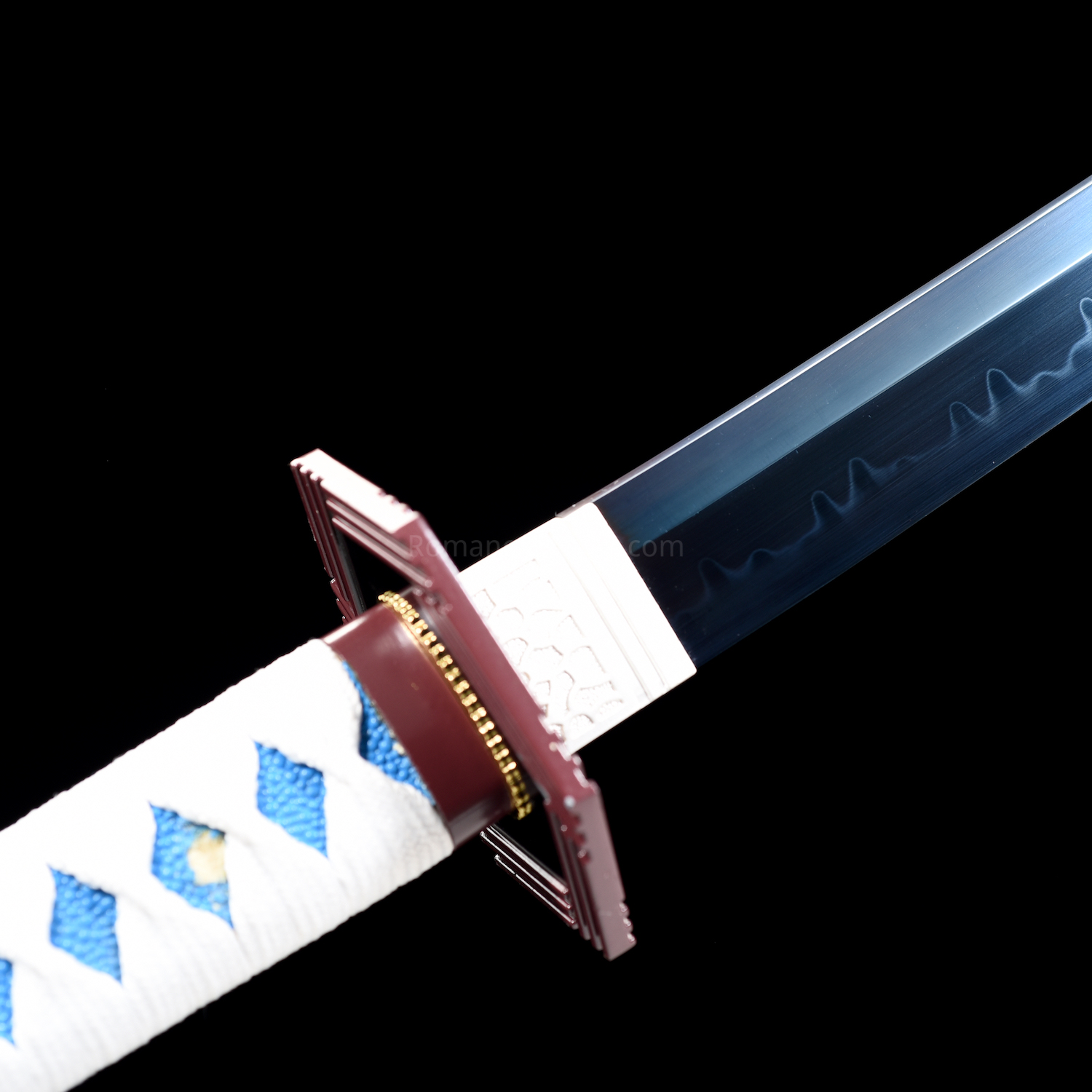 The Giyuu Tomioka Handmade Katana Clay Tempered T10 Steel From Demon Slayer