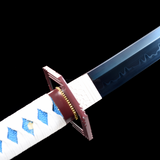 The Giyuu Tomioka Handmade Katana Clay Tempered T10 Steel From Demon Slayer