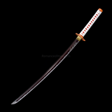 The Rengoku Kyojuro Handmade Katana Pattern Steel From Demon Slayer