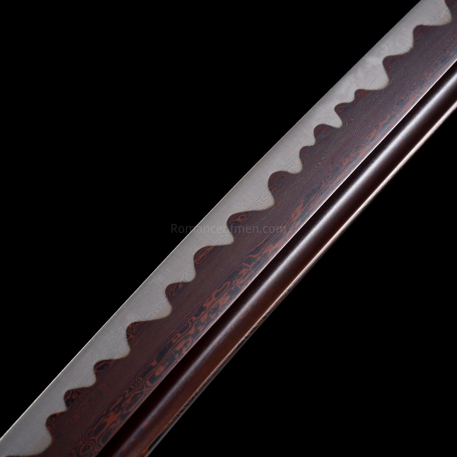 The Rengoku Kyojuro Handmade Katana Pattern Steel From Demon Slayer