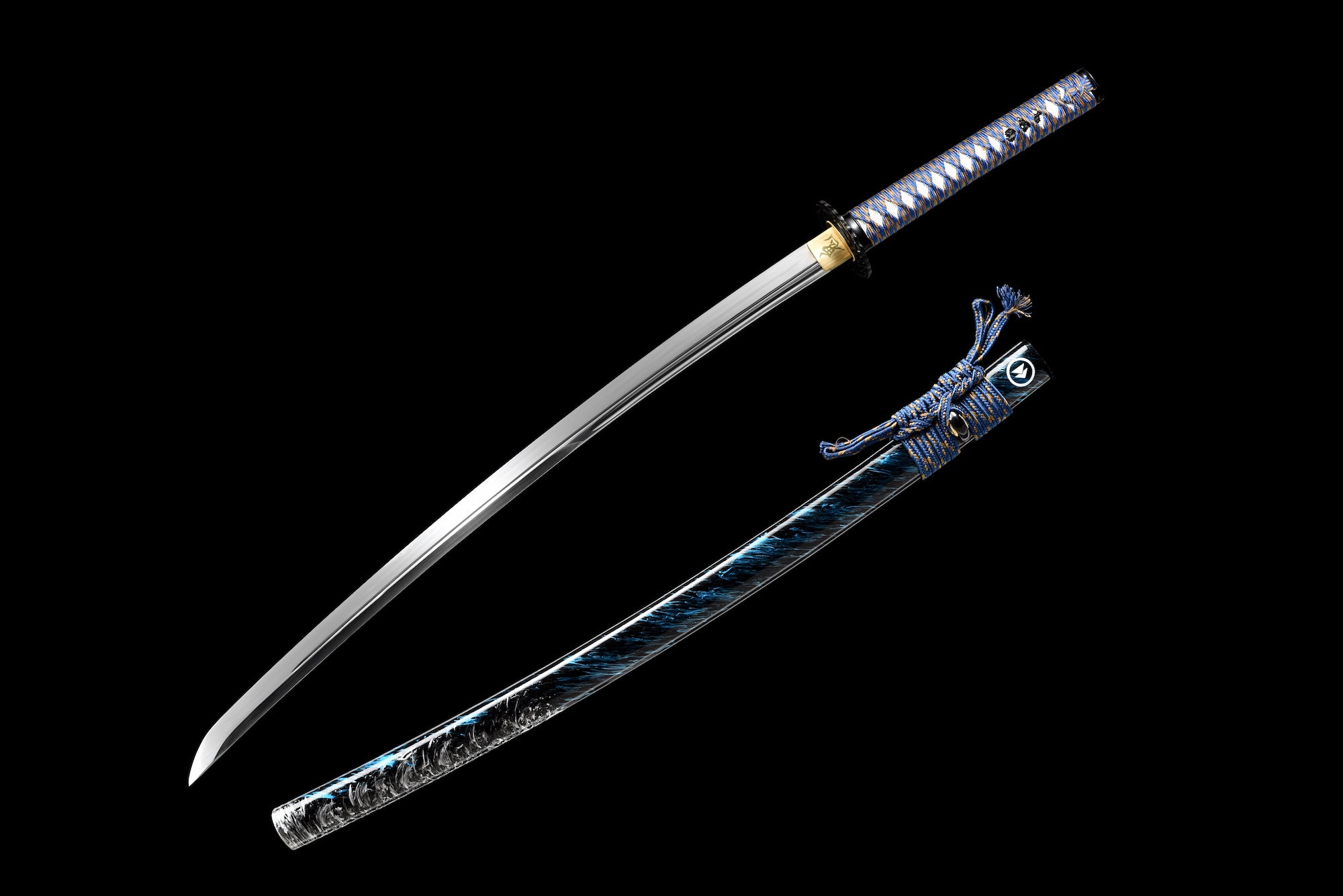 The Doragon suparo Handmade Katana Extra Sharp Spring Steel Unokubi-Zukuri