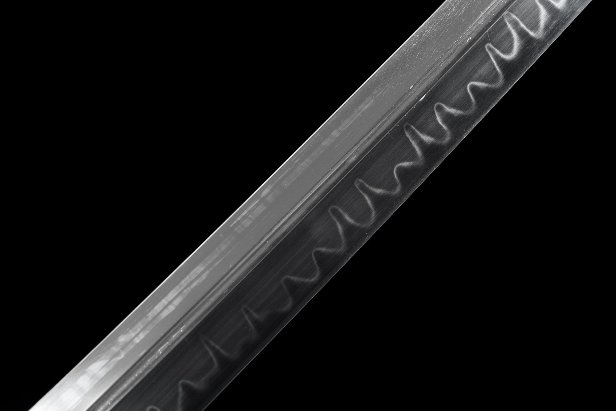 The Kogetsu seiken Handmade Katana Clay Tempered T10 Steel Unokubi-Zukuri