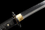 The Kogetsu seiken Handmade Katana Clay Tempered T10 Steel Unokubi-Zukuri