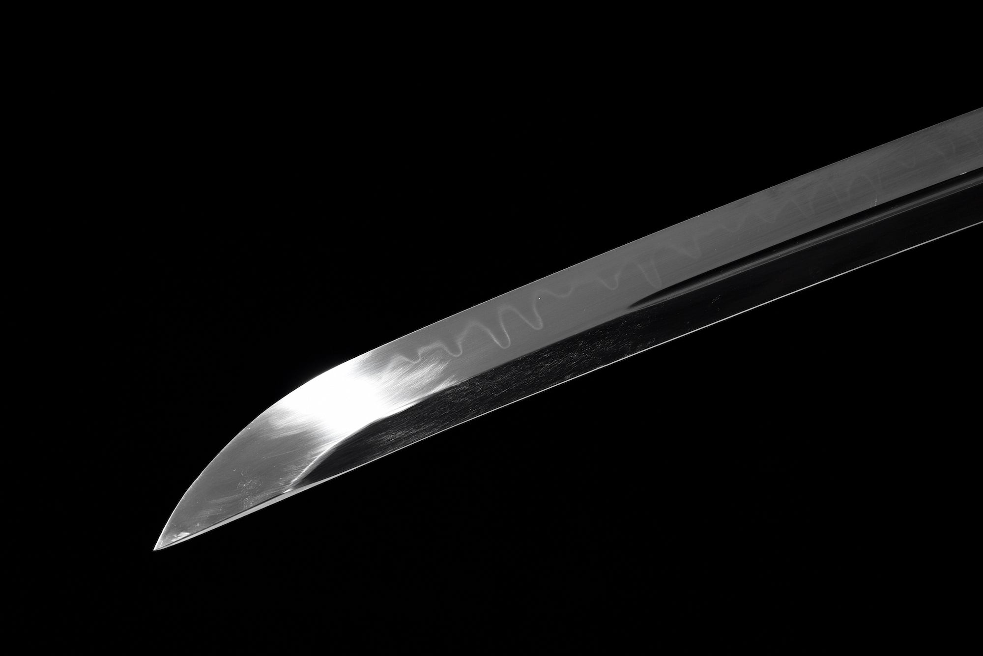 The Kogetsu seiken Handmade Katana Clay Tempered T10 Steel Unokubi-Zukuri