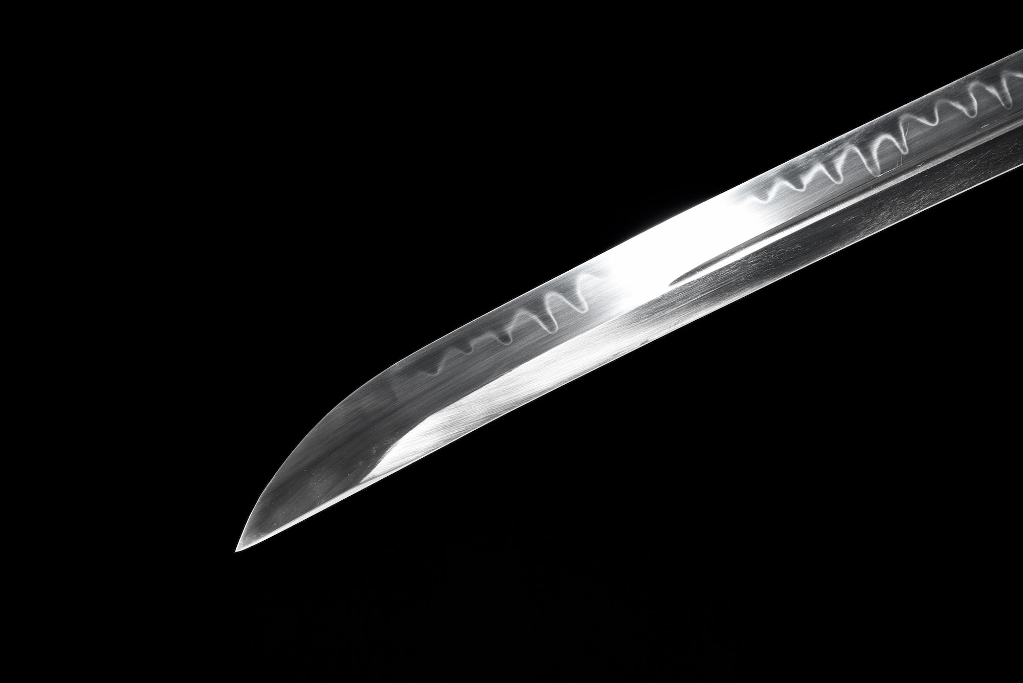 The Kogetsu seiken Handmade Katana Clay Tempered T10 Steel Unokubi-Zukuri