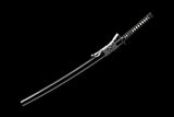 The Saiko Yorru Handmade Katana Clay Tempered T10 Steel Unokubi-Zukuri