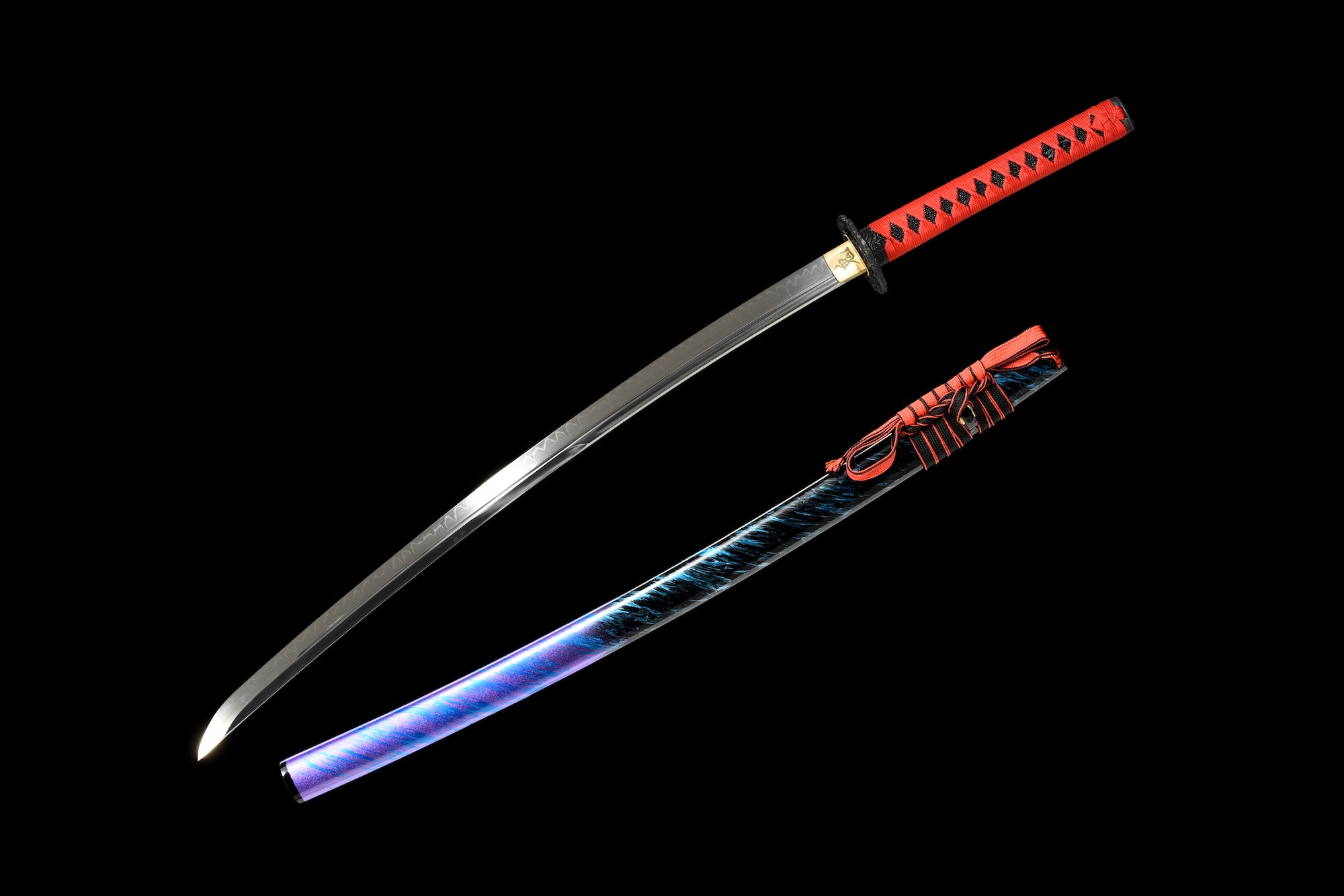 The Goafindo Handmade Katana Clay Tempered T10 Steel Unokubi-Zukuri