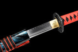 The Goafindo Handmade Katana Clay Tempered T10 Steel Unokubi-Zukuri