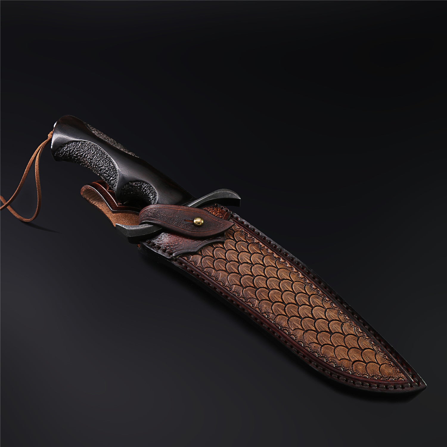 The Darkness Reaper Damascus Steel Fixed Blade