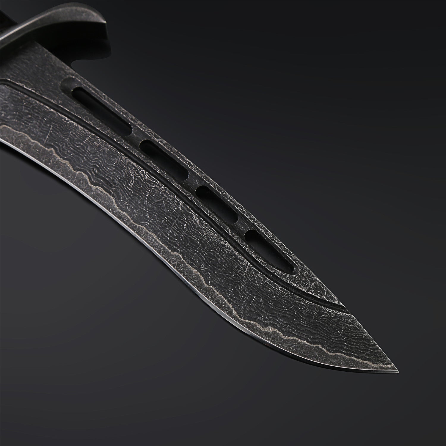 The Darkness Reaper Damascus Steel Fixed Blade