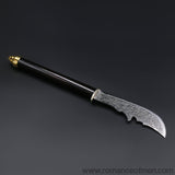 The crescent blade Damascus steel pocket kinfe
