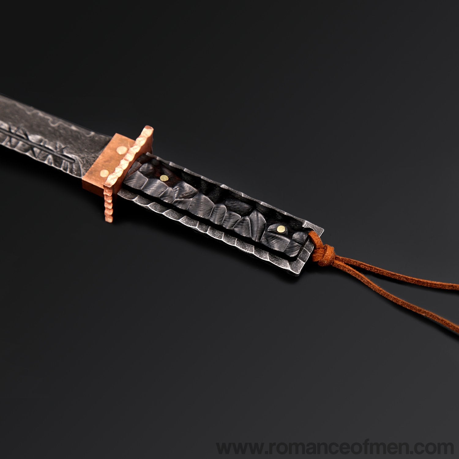 The Prajna Warrior Damascus steel pocket knife-Romance of Men