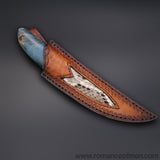 The dog's blade damascus fixed blade knife 24CM-Romance of Men