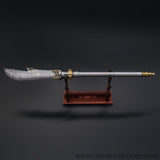 The Crescent Blade Damascus Steel Pocket Knife Upgraded Version