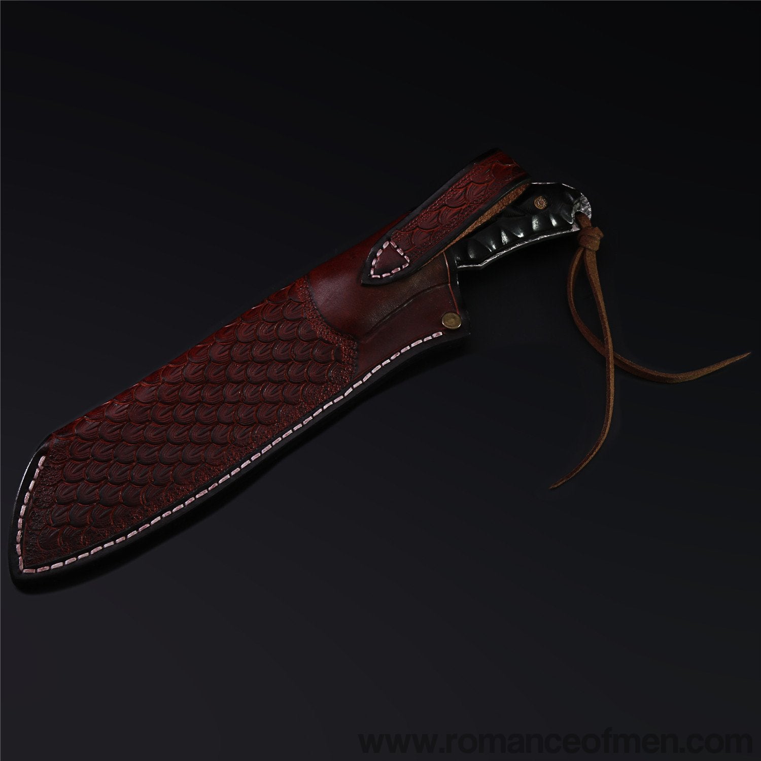 The Soul Hunter Damascus Steel Hunting Knife Fixed Blade-Romance of Men