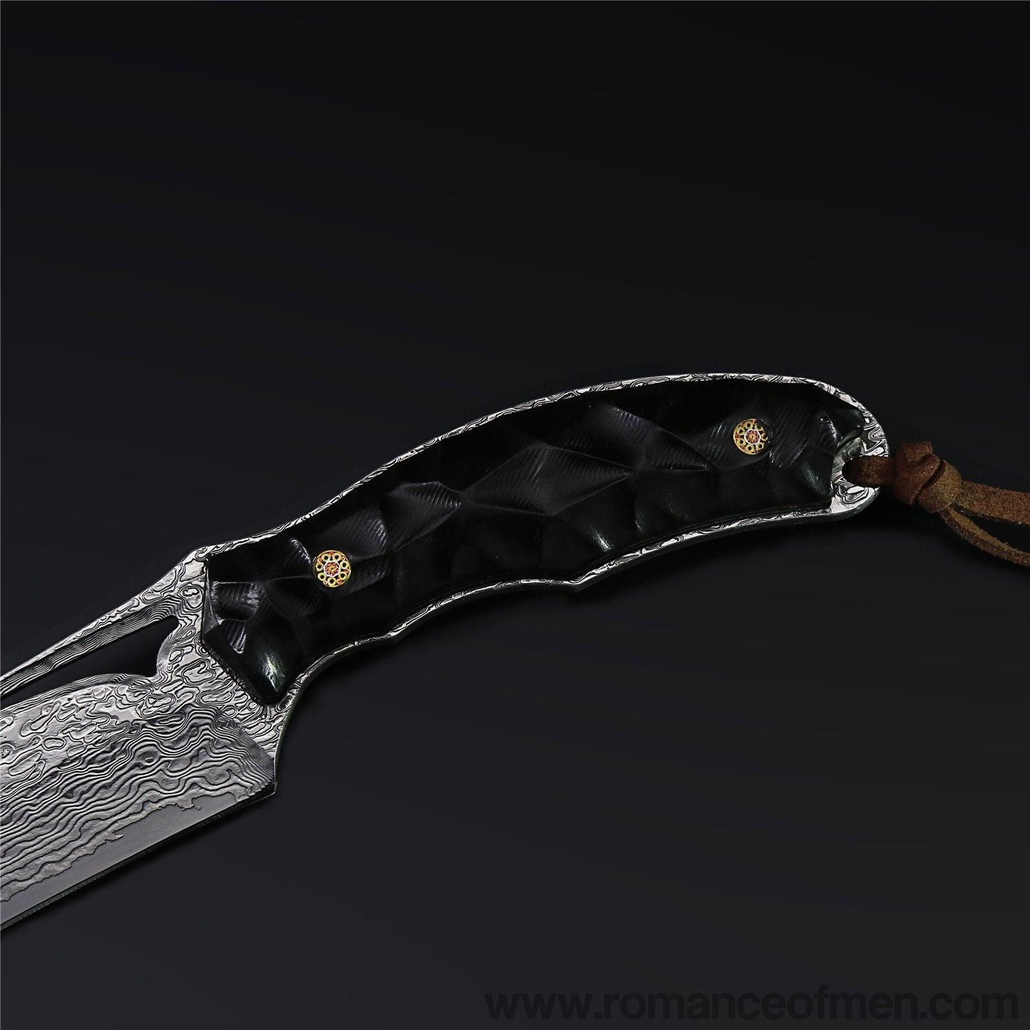 The Soul Hunter Damascus Steel Hunting Knife Fixed Blade-Romance of Men