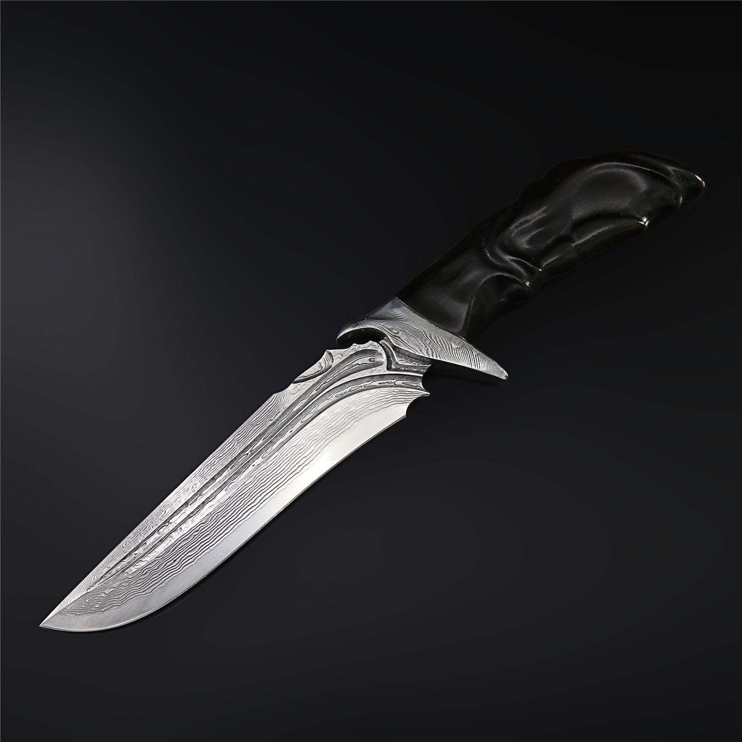 The Zither Damascus Steel Fixed Blade