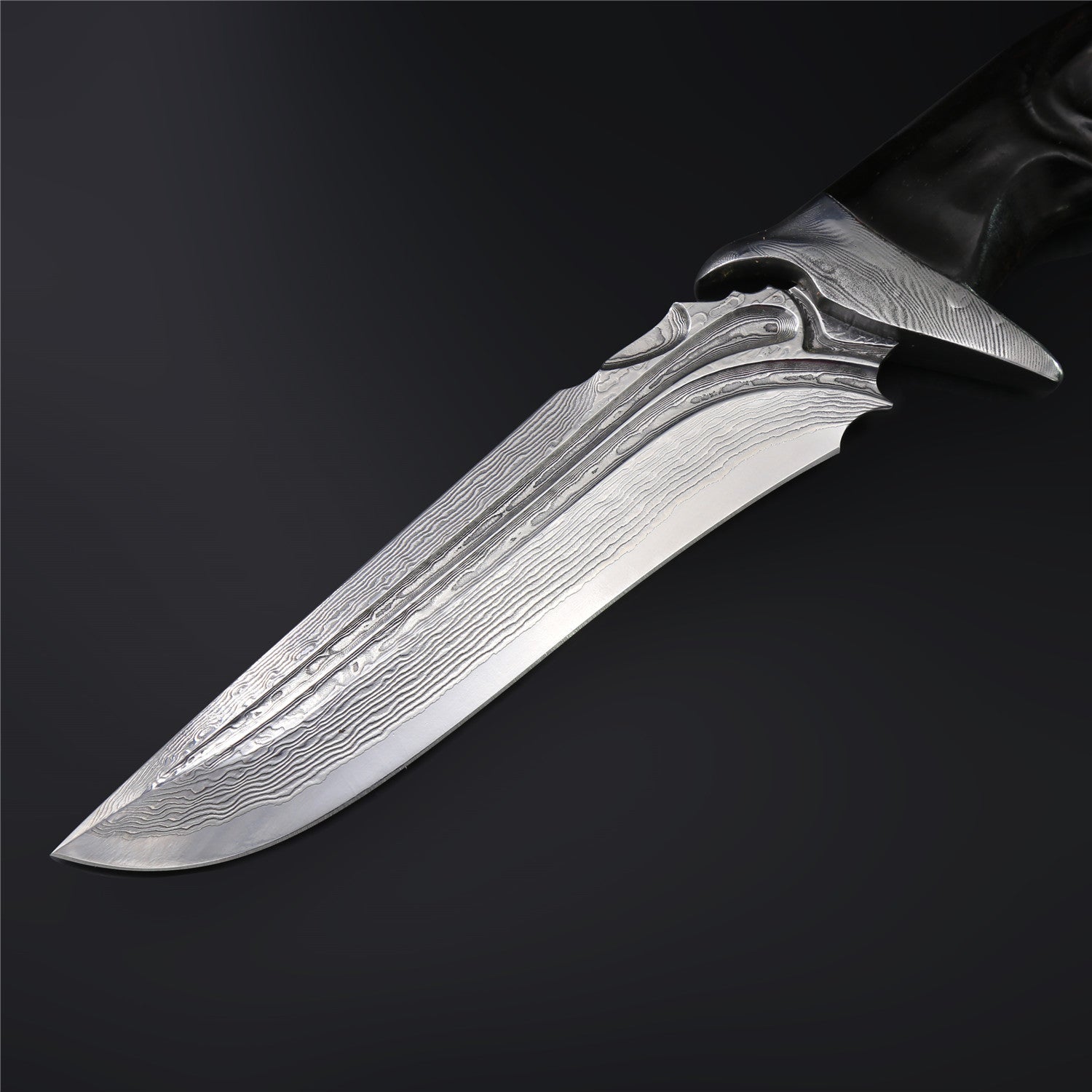 The Zither Damascus Steel Fixed Blade