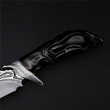 The Zither Damascus Steel Fixed Blade