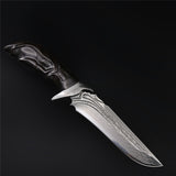 The Zither Damascus Steel Fixed Blade