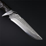 The Zither Damascus Steel Fixed Blade