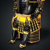Yamamoto Kansuke Yellow & Black Samurai Armor Tosei Gusoku Style Demon Maedate Black Armor Yellow Cords
