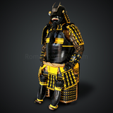 Yamamoto Kansuke Yellow & Black Samurai Armor Tosei Gusoku Style Demon Maedate Black Armor Yellow Cords