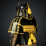 Yamamoto Kansuke Yellow & Black Samurai Armor Tosei Gusoku Style Demon Maedate Black Armor Yellow Cords