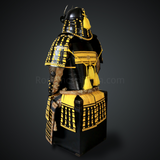 Yamamoto Kansuke Yellow & Black Samurai Armor Tosei Gusoku Style Demon Maedate Black Armor Yellow Cords
