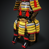 Hōjō Ujiyasu Black & Yellow Samurai armor Oyoroi style Kuwagata Maedate Black scales pairs with Yellow cords