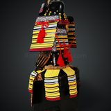 Hōjō Ujiyasu Black & Yellow Samurai armor Oyoroi style Kuwagata Maedate Black scales pairs with Yellow cords