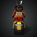 Hōjō Ujiyasu Black & Yellow Samurai armor Oyoroi style Kuwagata Maedate Black scales pairs with Yellow cords