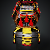 Hōjō Ujiyasu Black & Yellow Samurai armor Oyoroi style Kuwagata Maedate Black scales pairs with Yellow cords