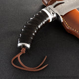 The vulture damascus fixed blade knife 21 CM-Romance of Men