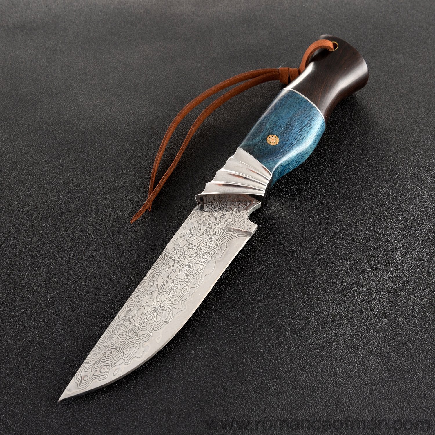 The finch damascus fixed blade knife 24CM-Romance of Men