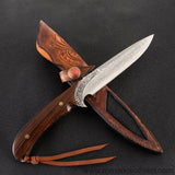 The wisdom damascus fixed blade knife 27CM-Romance of Men